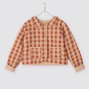 NWOT Little Cotton Clothes Quilted Gingham Jacket